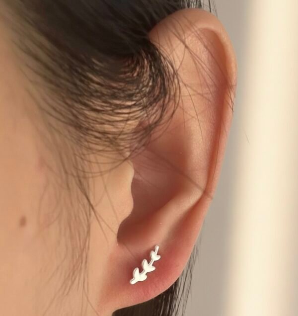 Asymmetric leaves | Nature Inspired Jewelry S925 Stud