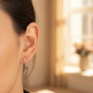 Cross | S925 Silver Cross Earrings - Modern Elegant Design - Image 3