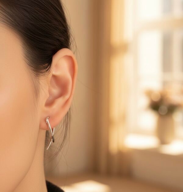 Cross | S925 Silver Cross Earrings - Modern Elegant Design