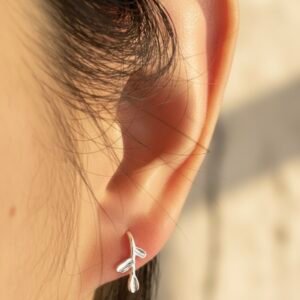 Olive leaves | Nature Inspired Jewelry S925 Stud - Image 2