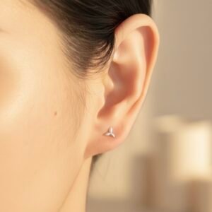 Asymmetric leaves | Nature Inspired Jewelry S925 Stud - Image 3