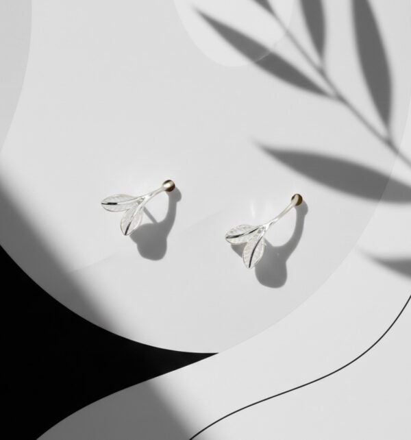 Leaves | Delicate Leaves Earrings - Silver Finish, Nature Inspired