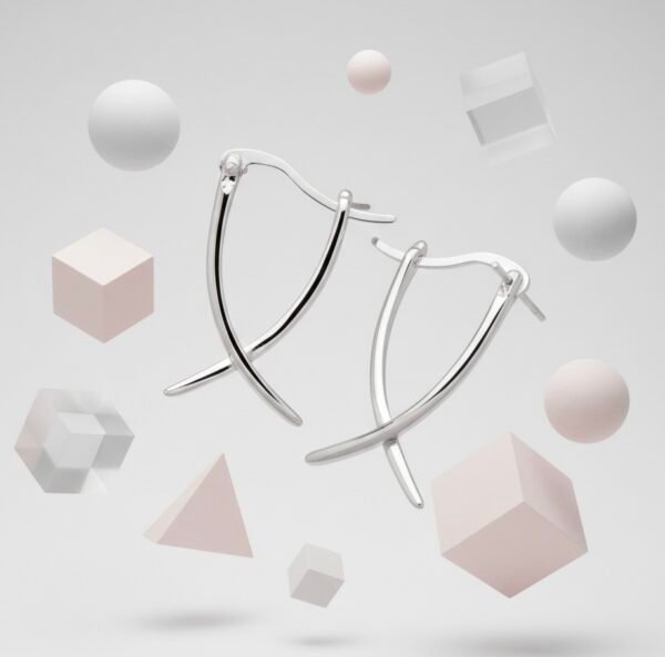 Cross | S925 Silver Cross Earrings - Modern Elegant Design