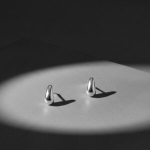 Tear drop | Teardrop Sterling Silver Earrings, Elegant Minimalist Jewelry